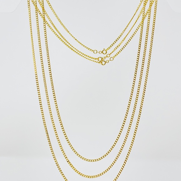 22inch,14k Gold Curb Chain Necklace - Picture 10 of 17